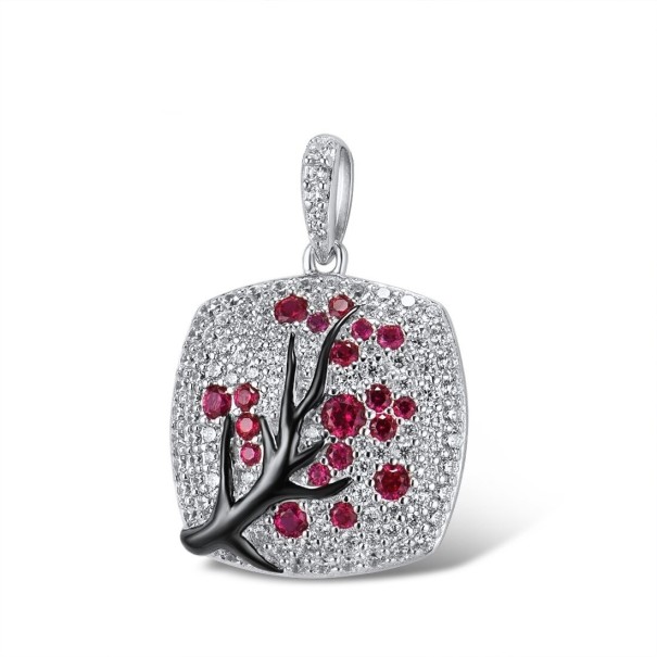 Pendentif Femme D692 rouge