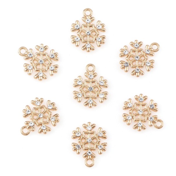 Pendentif flocon de neige 10 pcs 1