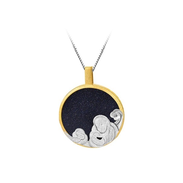 Pendentif rond pour femme D832 1
