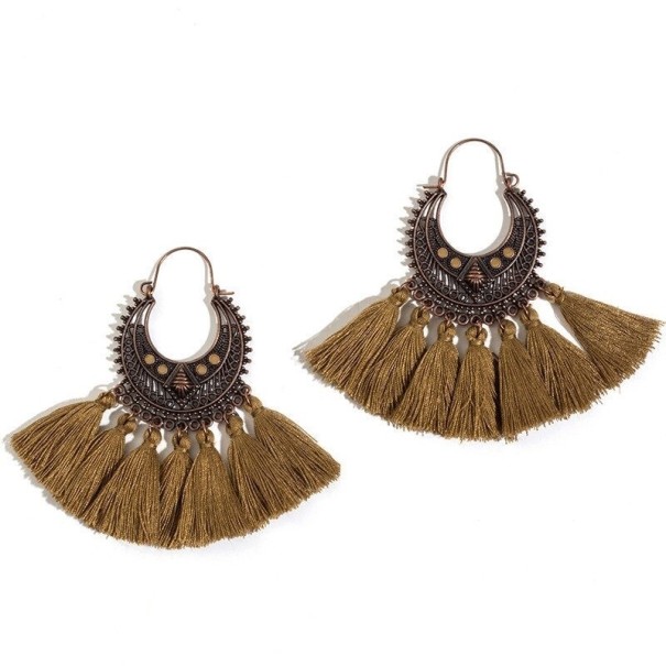 Pendientes colgantes con borlas para mujer G417 1
