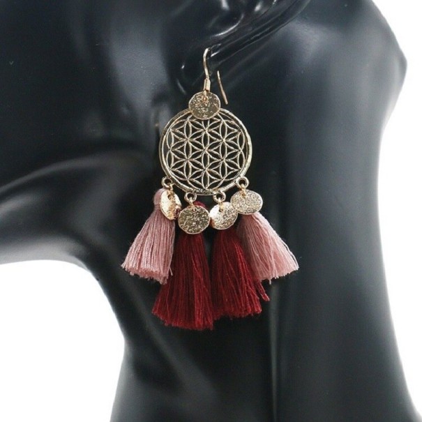 Pendientes colgantes con borlas para mujer G442 9