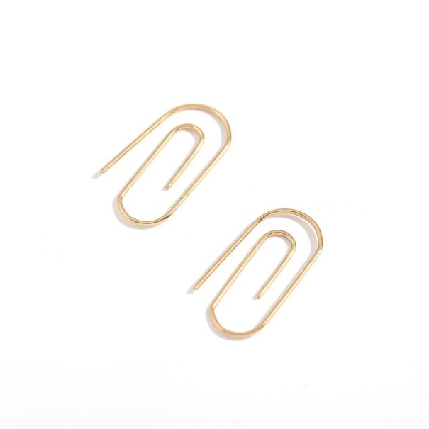 Pendientes colgantes con clip de papel para mujer 5