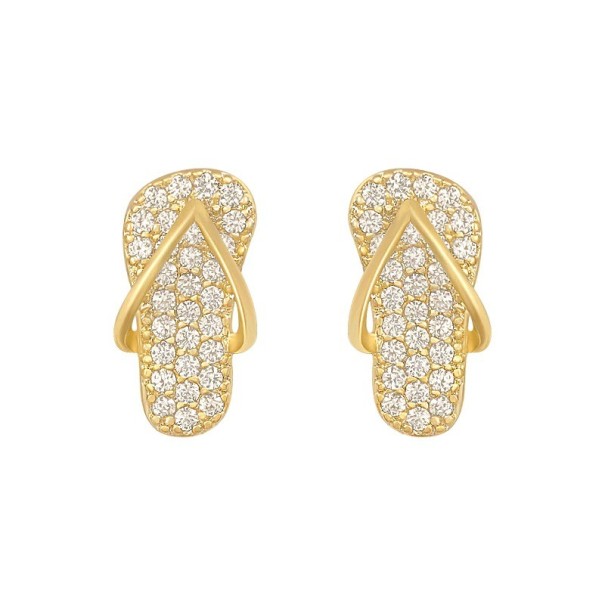 Pendientes colgantes con forma de chanclas para mujer 1