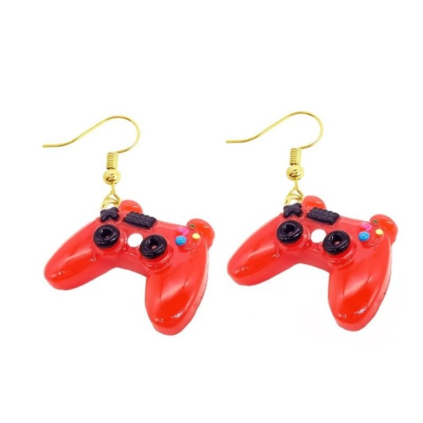 Pendientes colgantes con forma de mando de juego para mujer 11