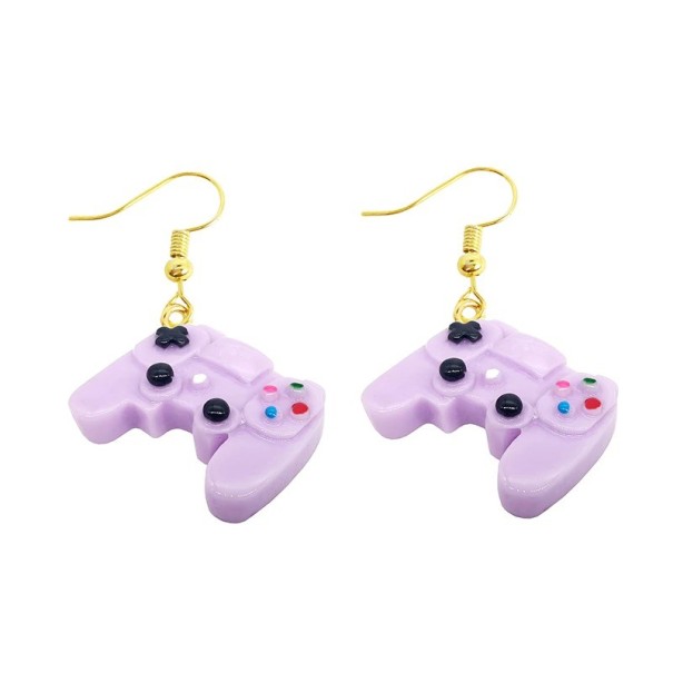 Pendientes colgantes con forma de mando de juego para mujer 13