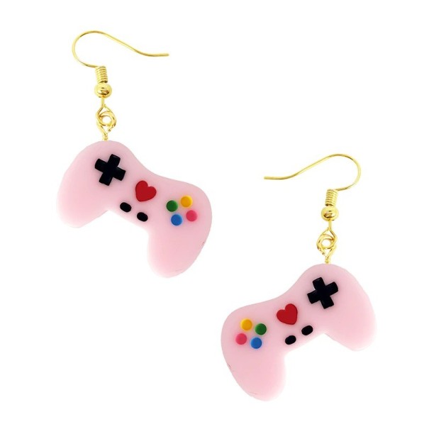 Pendientes colgantes con forma de mando de juego para mujer 5