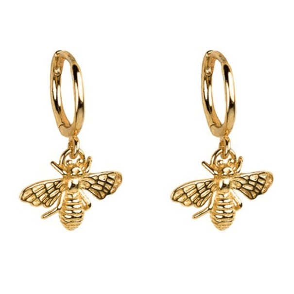Pendientes colgantes de abeja para mujer dorado