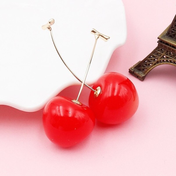 Pendientes colgantes de cerezas para mujer 2