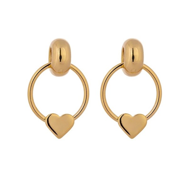 Pendientes colgantes de corazón para mujer G1354 1