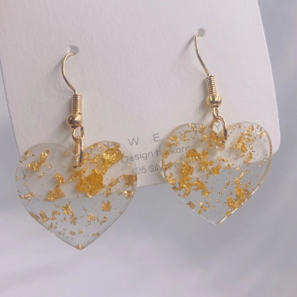 Pendientes colgantes de corazón para mujer G391 1
