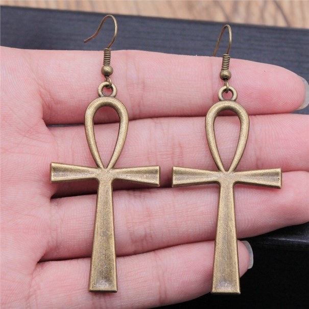 Pendientes colgantes de cruz para mujer G467 1