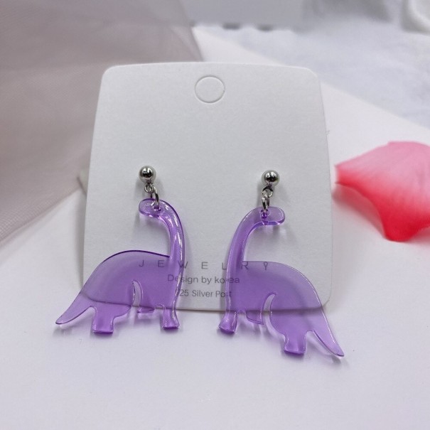Pendientes colgantes de dinosaurio para mujer 1