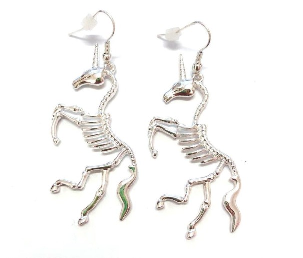 Pendientes colgantes de esqueleto para mujer 1