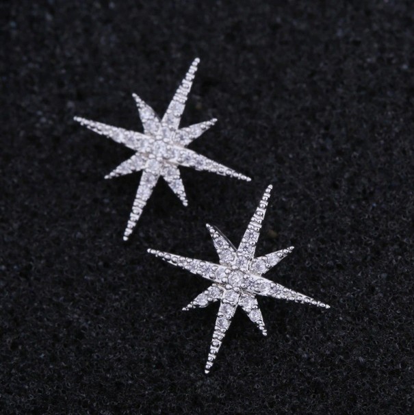 Pendientes colgantes de estrella para mujer C1091 1
