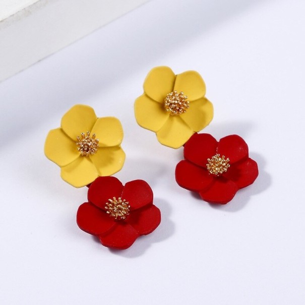 Pendientes colgantes de flores para mujer 4