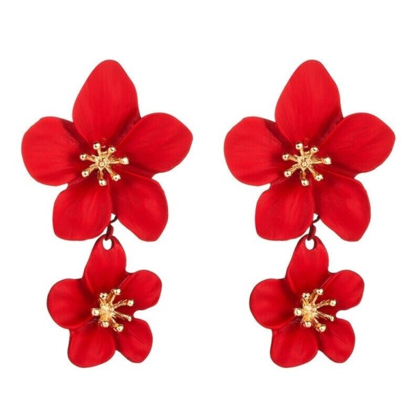 Pendientes colgantes de flores para mujer 6