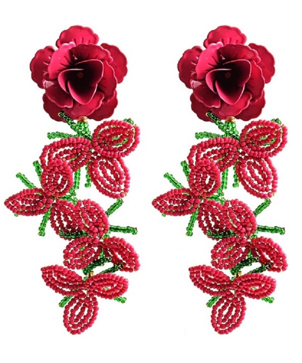 Pendientes colgantes de flores para mujer G1450 1