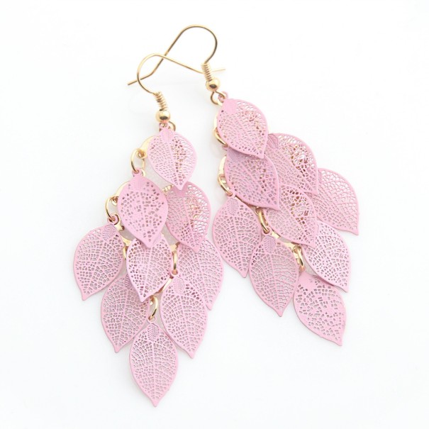 Pendientes colgantes de hojas para mujer G164 4