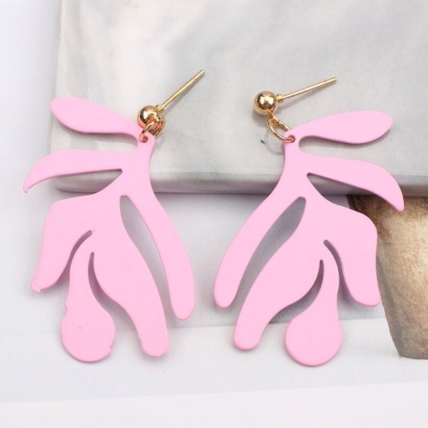Pendientes colgantes de hojas para mujer G938 1