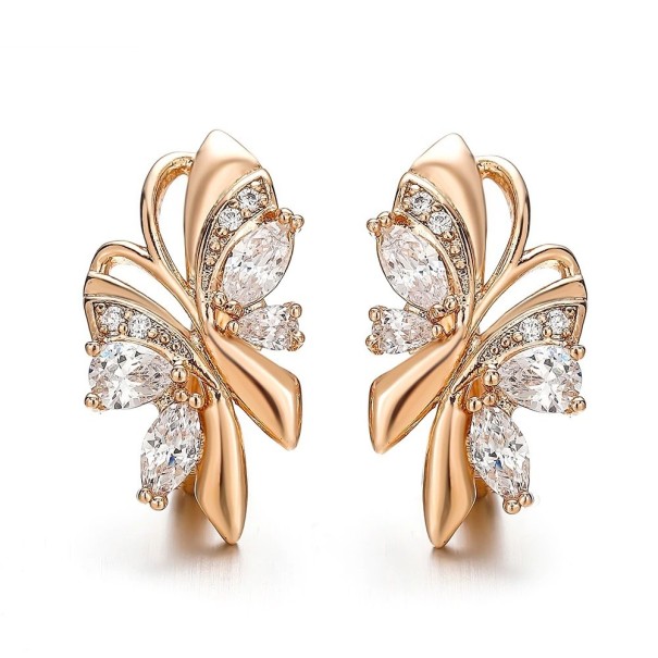 Pendientes colgantes de mariposa para mujer C1102 blanco