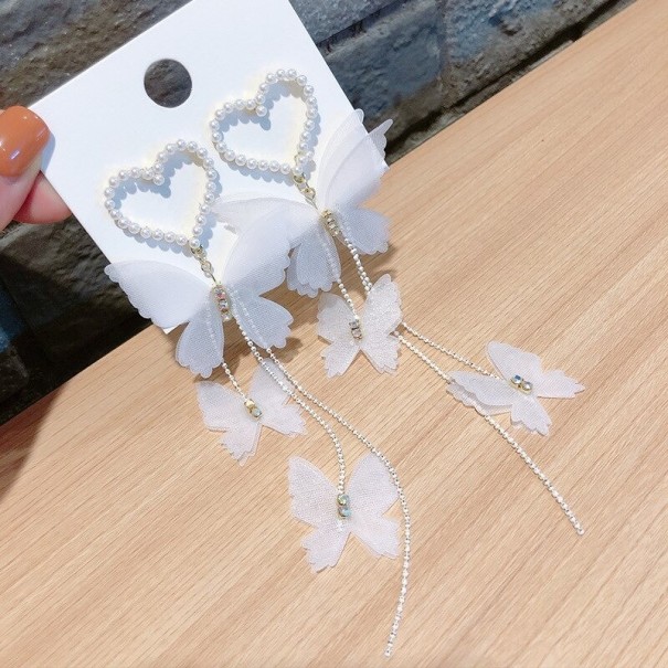 Pendientes colgantes de mariposa para mujer G910 1
