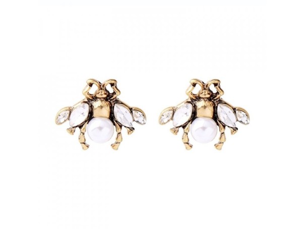 Pendientes colgantes de mujer con abeja 5
