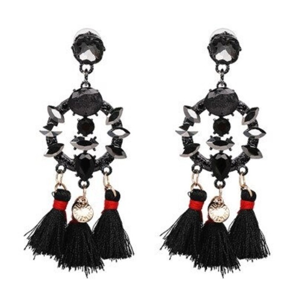 Pendientes colgantes de mujer con borla G1411 15