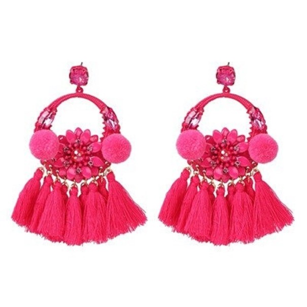 Pendientes colgantes de mujer con borla G1411 37