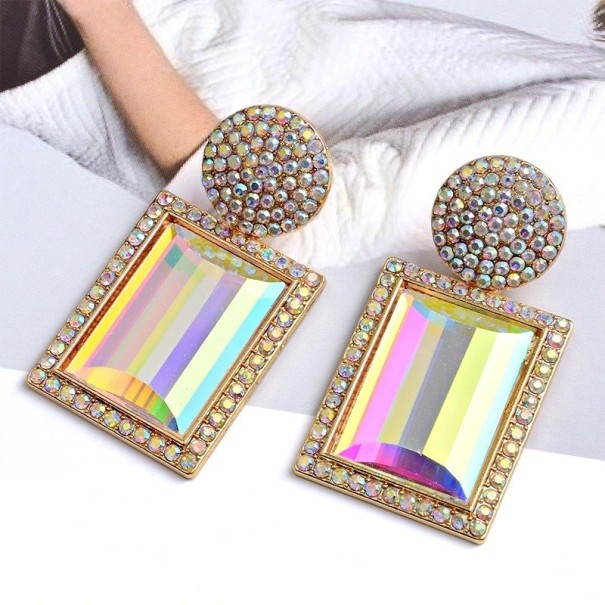 Pendientes colgantes de mujer con circonitas A2599 1
