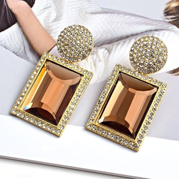 Pendientes colgantes de mujer con circonitas A2599 4