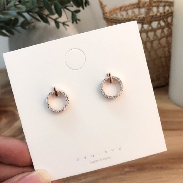 Pendientes colgantes de mujer con circonitas G1406 rosa viejo