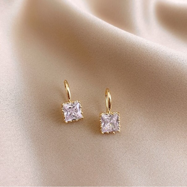 Pendientes colgantes de mujer con circonitas G145 blanco