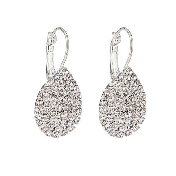 Pendientes colgantes de mujer con circonitas G539 plateado 2