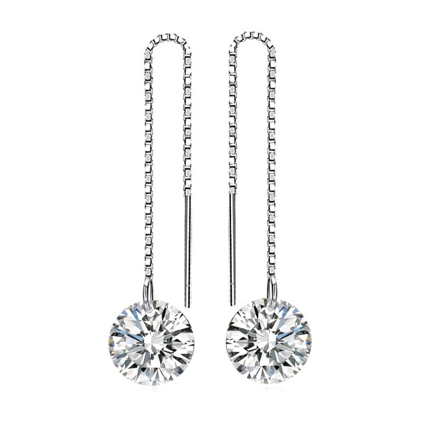 Pendientes colgantes de mujer con circonitas 1