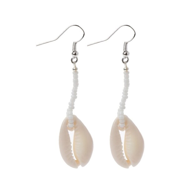 Pendientes colgantes de mujer con conchas 1