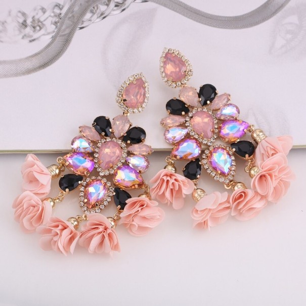 Pendientes colgantes de mujer con cristal G1239 12