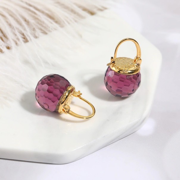Pendientes colgantes de mujer con cristales. 1