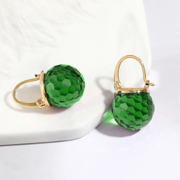 Pendientes colgantes de mujer con cristales. 2