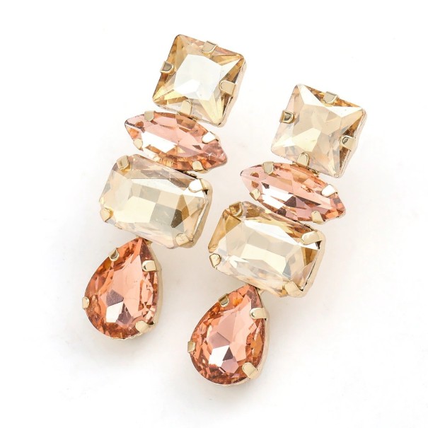 Pendientes colgantes de mujer con cristales G688 1