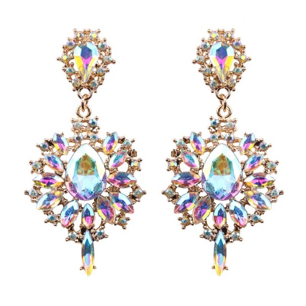 Pendientes colgantes de mujer con cristales G814 1
