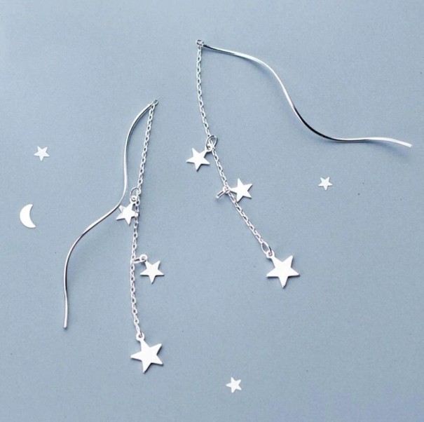 Pendientes colgantes de mujer con estrellas 1