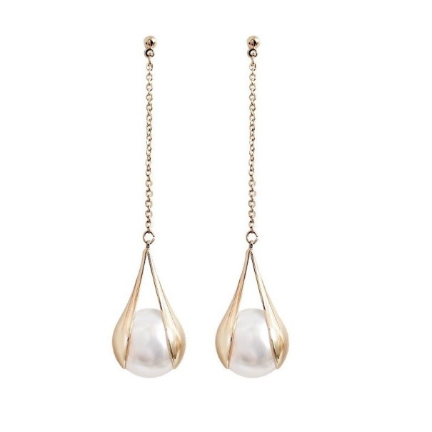 Pendientes colgantes de mujer con perla G140 1