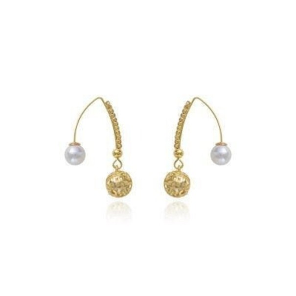 Pendientes colgantes de mujer con perla G236 1