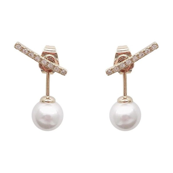 Pendientes colgantes de mujer con perla G293 1