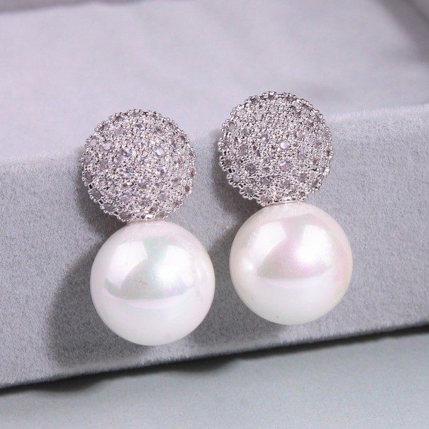 Pendientes colgantes de mujer con perla G739 1