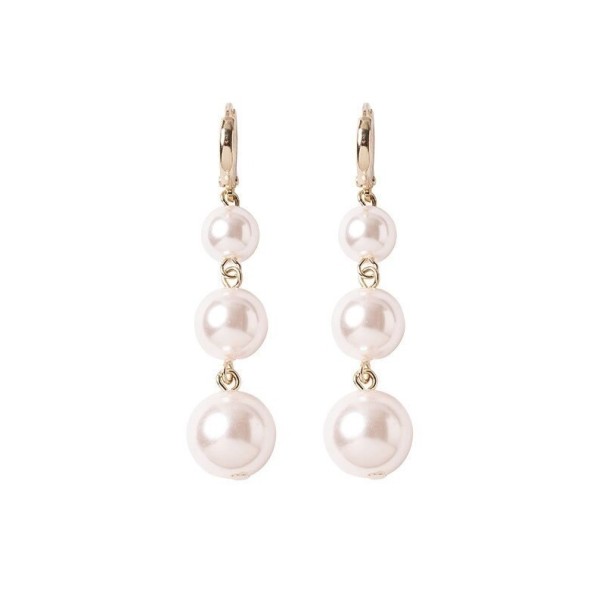 Pendientes colgantes de mujer con perlas G1113 blanco