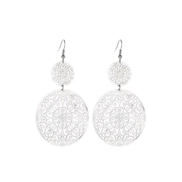 Pendientes colgantes de mujer G1039 blanco