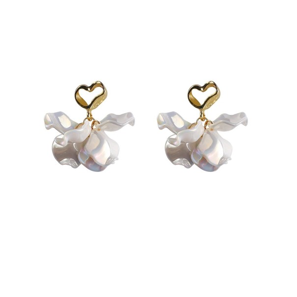 Pendientes colgantes de mujer G1080 blanco