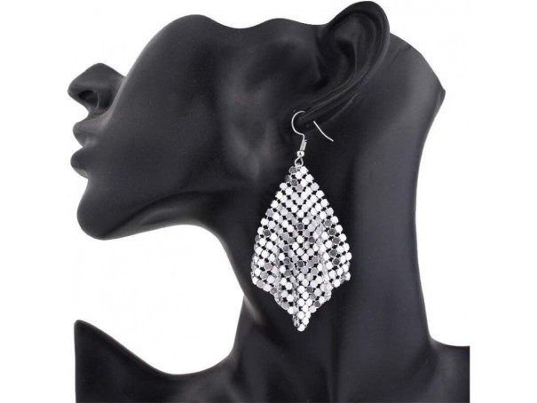Pendientes colgantes de mujer G1189 plateado
