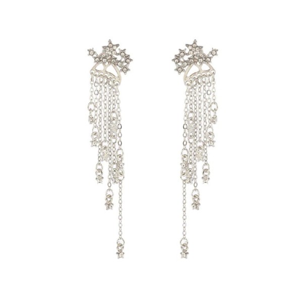 Pendientes colgantes de mujer G1433 plateado